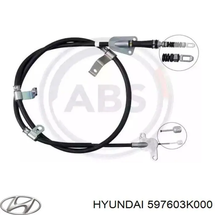 Cable de freno de mano trasero izquierdo Hyundai/Kia 597603K000 precio, desde 31,27 EUR