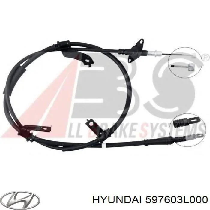 597603L000 Hyundai/Kia cable de freno de mano trasero izquierdo