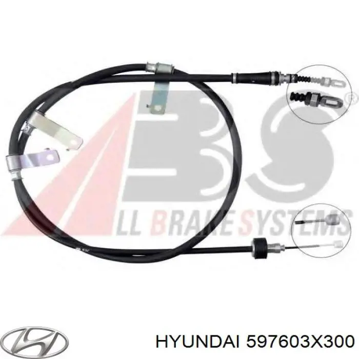 Cable de freno de mano trasero izquierdo Hyundai/Kia 597603X300 precio, desde 56,70 EUR