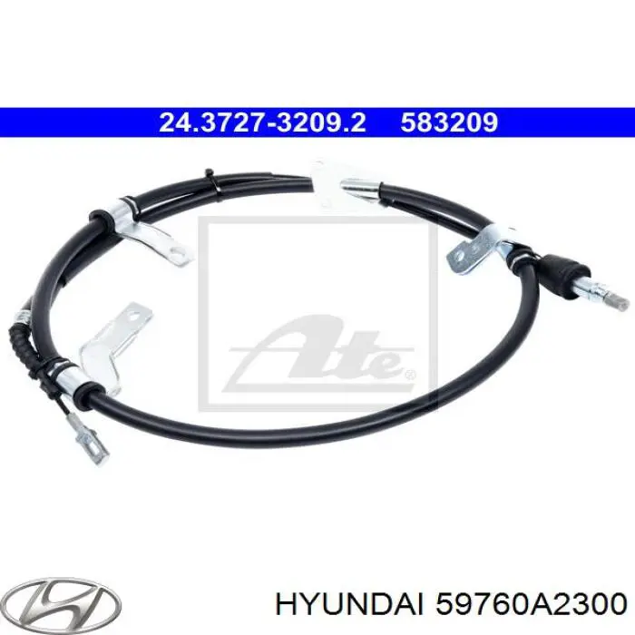 59760A2300 Hyundai/Kia cable de freno de mano trasero izquierdo