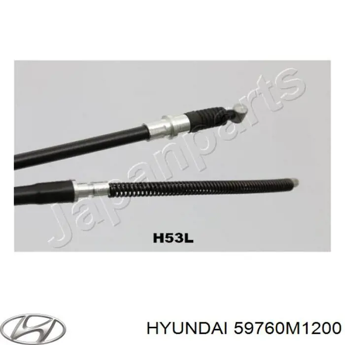 59760M1200 Mitsubishi cable de freno de mano trasero izquierdo