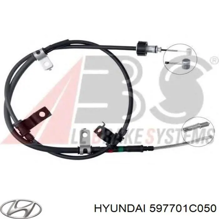 Comprar 597701C050 Hyundai/Kia Cable de freno de mano trasero derecho