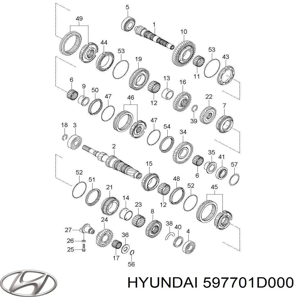 C70378K Korea (oem) cable de freno de mano trasero derecho