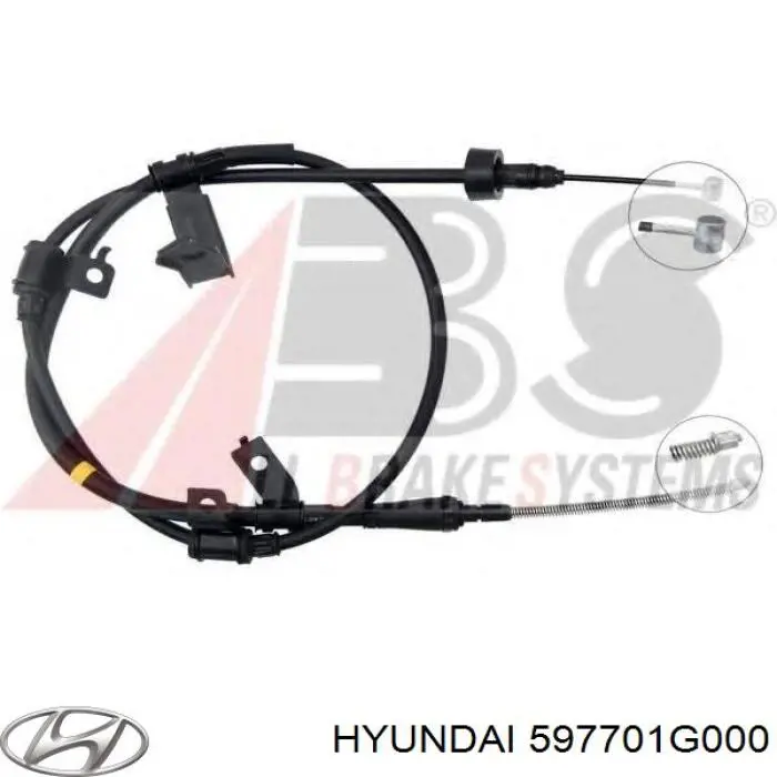 Comprar 597701G000 Hyundai/Kia Cable de freno de mano trasero derecho