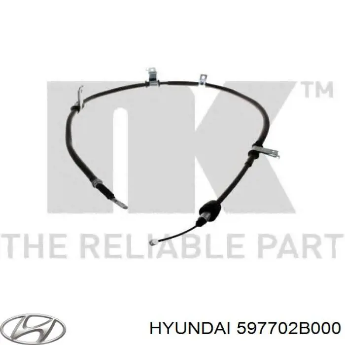 597702B000 Hyundai/Kia cable de freno de mano trasero derecho