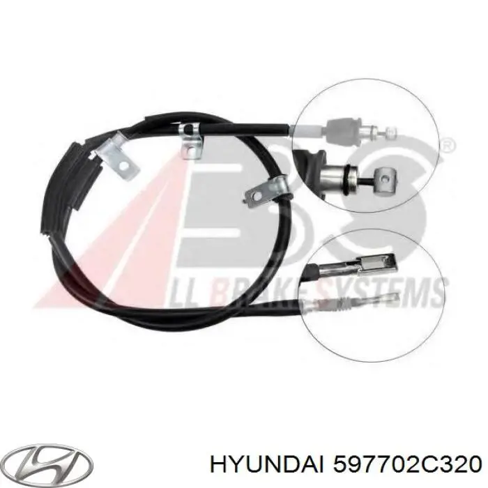 597702C320 Hyundai/Kia cable de freno de mano trasero derecho