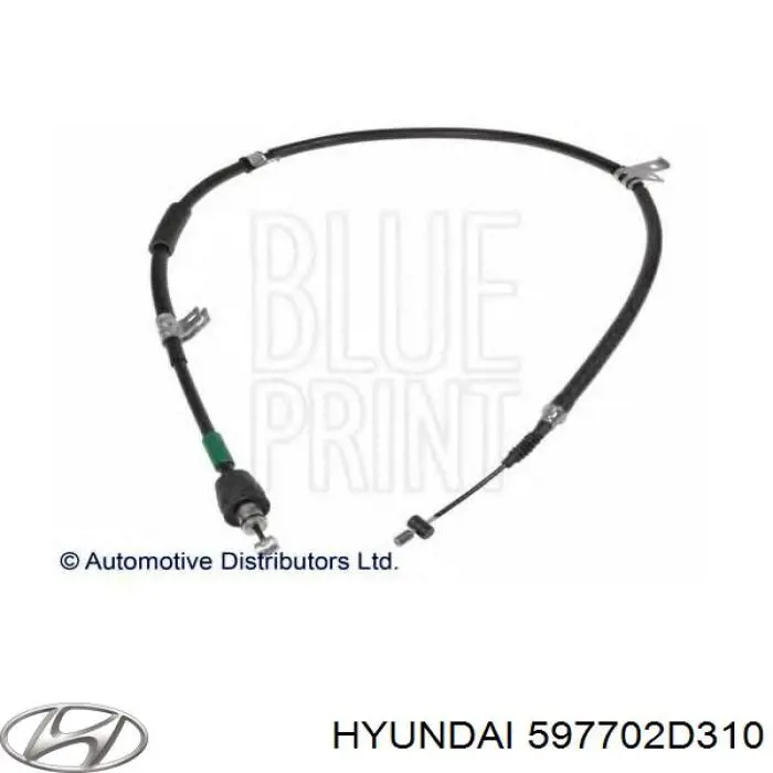 597702D310 Hyundai/Kia cable de freno de mano trasero derecho