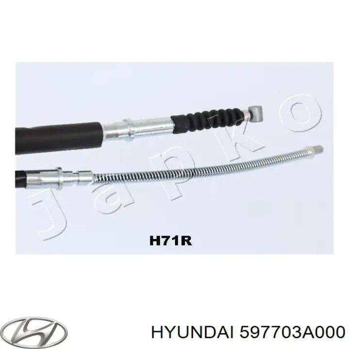 Cable de freno de mano trasero derecho Hyundai Trajet (FO)