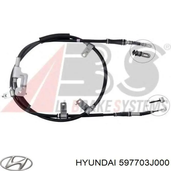 597703J000 Hyundai/Kia cable de freno de mano trasero derecho