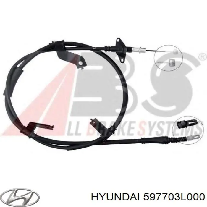 Cable de freno de mano trasero derecho para Hyundai Grandeur (TG)
