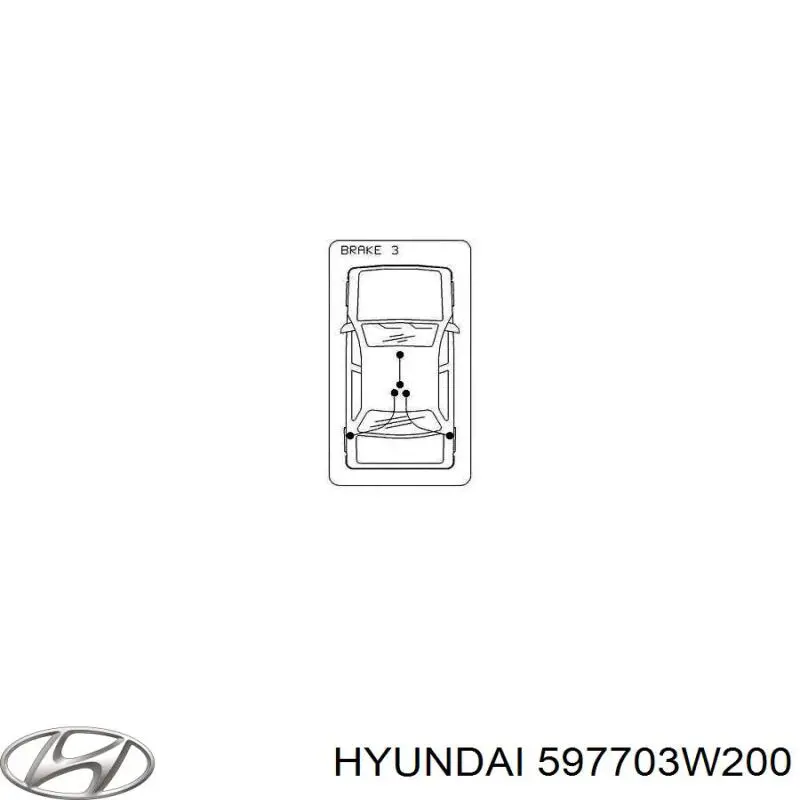 597703W200 Hyundai/Kia cable de freno de mano trasero derecho