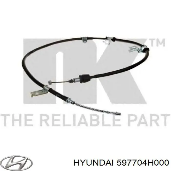 597704H000 Hyundai/Kia cable de freno de mano trasero derecho