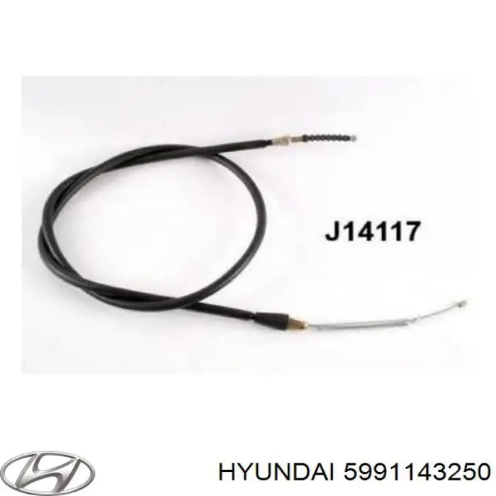 5991143250 Hyundai/Kia cable de freno de mano trasero izquierdo