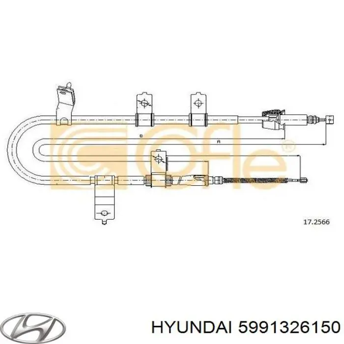 Comprar 5991326150 Hyundai/Kia Cable de freno de mano trasero derecho