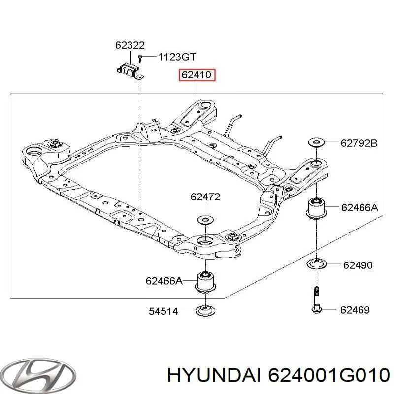 624001G010 Market (OEM) subchasis delantero soporte motor