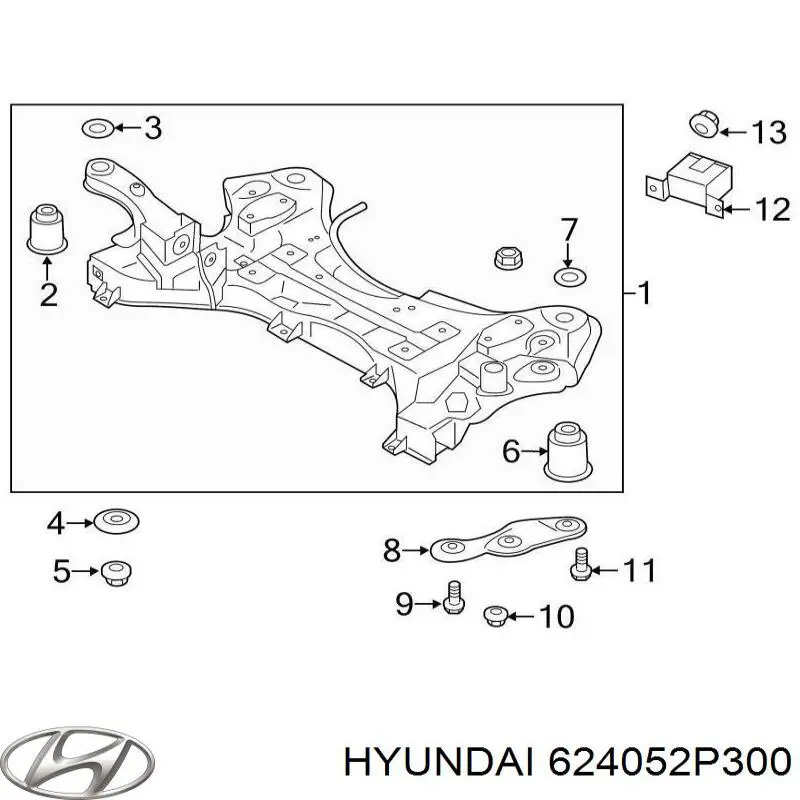 Subchasis delantero Hyundai/Kia 624052P300 precio, desde 1970,95 EUR