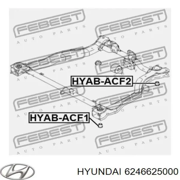 Buje silencioso del subchasis delantero Hyundai/Kia 6246625000 precio, desde 8,76 EUR