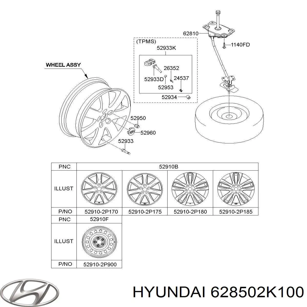 628502K100 Hyundai/Kia