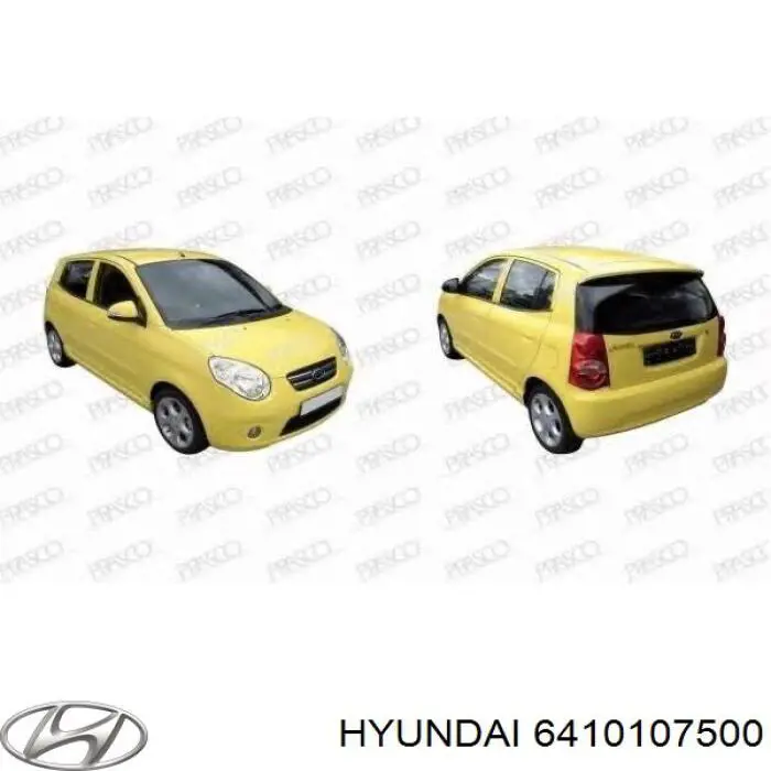 6410107500 Hyundai/Kia soporte de radiador completo