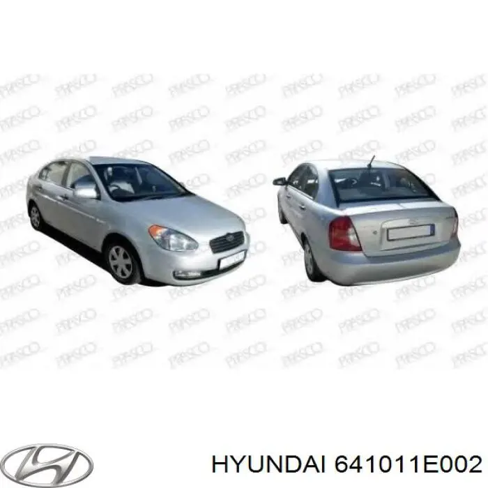 Soporte de radiador completo (panel de montaje para foco) para Hyundai Accent (MC)