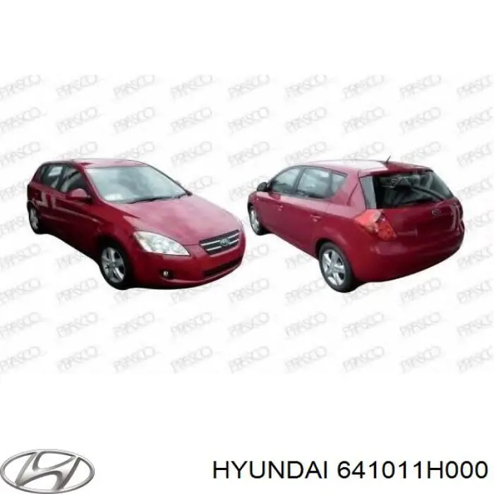 641011H000 Hyundai/Kia soporte de radiador completo
