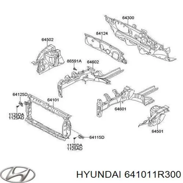 Soporte de radiador completo Hyundai Accent IV sedán (RB) (2010 - 2014) precio, desde 91,14 USD