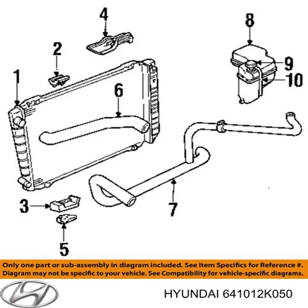 Comprar 641012K050 Hyundai/Kia Soporte de radiador