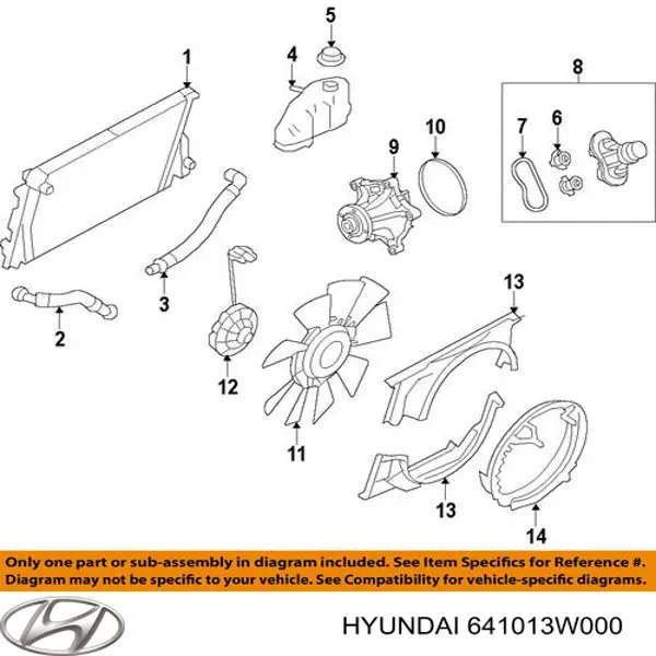 Comprar 641013W000 Hyundai/Kia Soporte de radiador