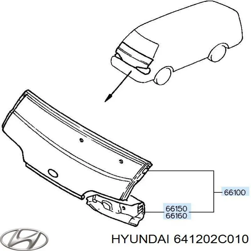 641202C010 Hyundai/Kia soporte de radiador derecha (panel de montaje para foco)