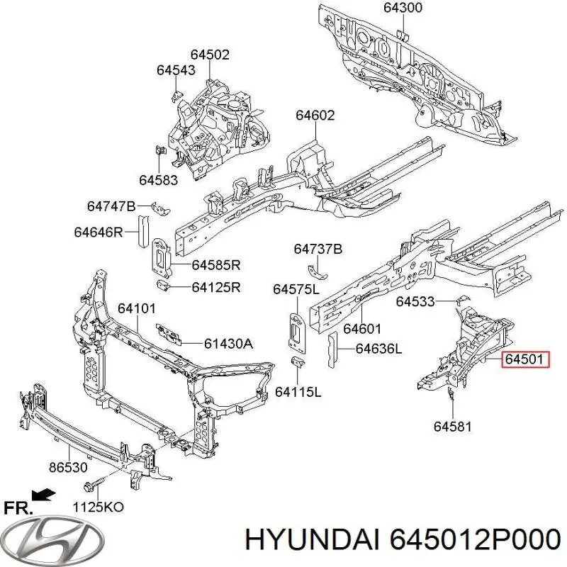 Arco de rueda, panel lateral, izquierdo KIA Sorento (XM)