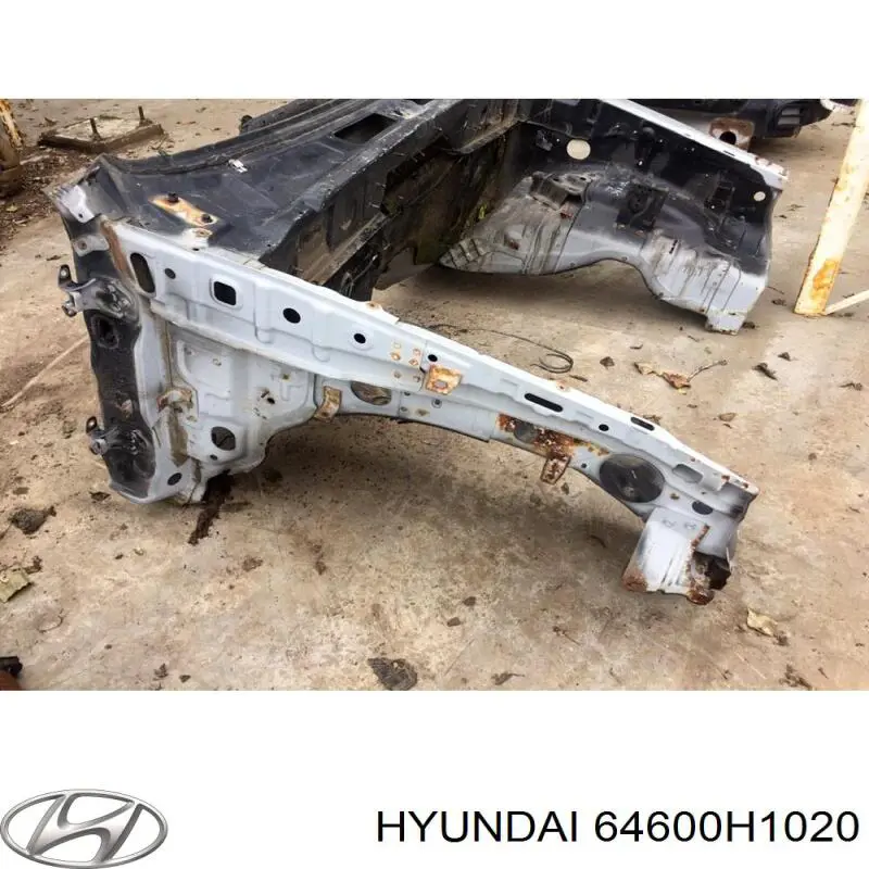 Longuero del chasis delantero derecho Hyundai Terracan (HP)