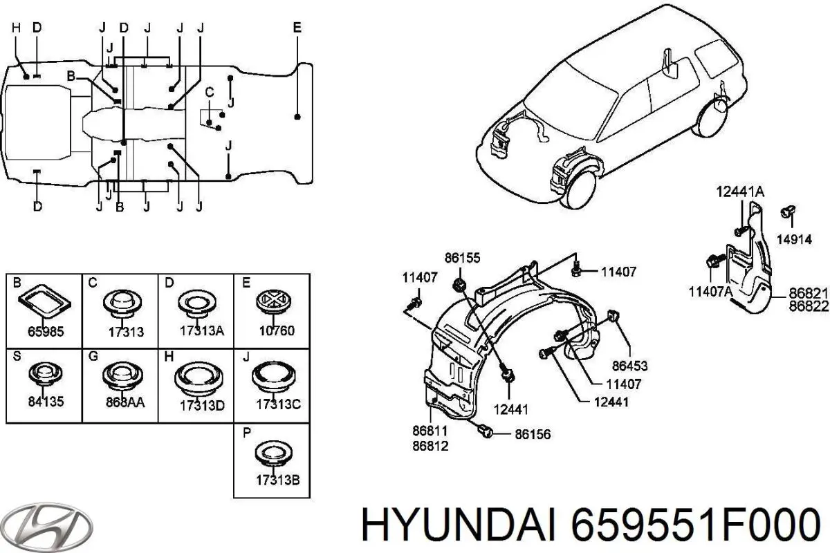 659551F000 Hyundai/Kia