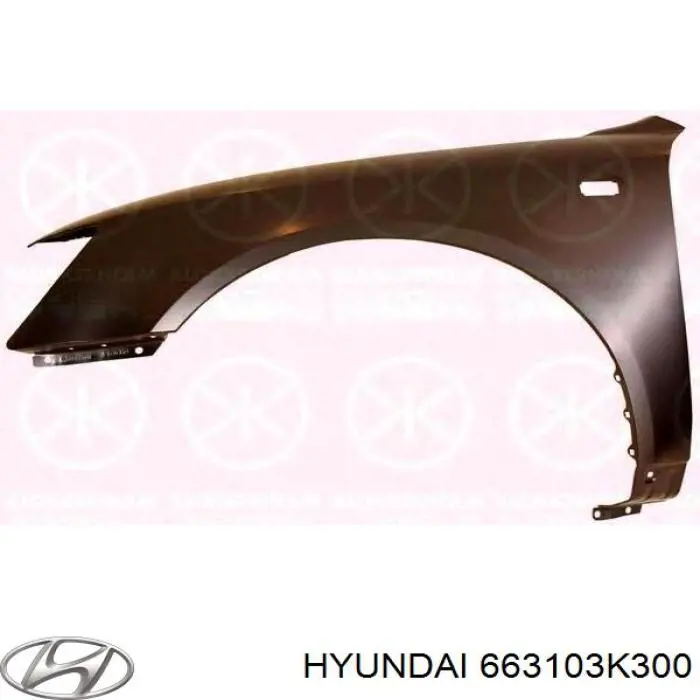 663103K300 Hyundai/Kia guardabarros delantero izquierdo