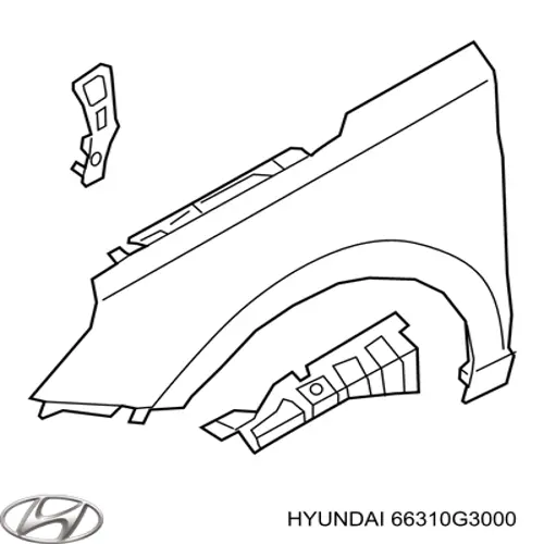 Guardabarros delantero izquierdo para Hyundai I30 (PD)