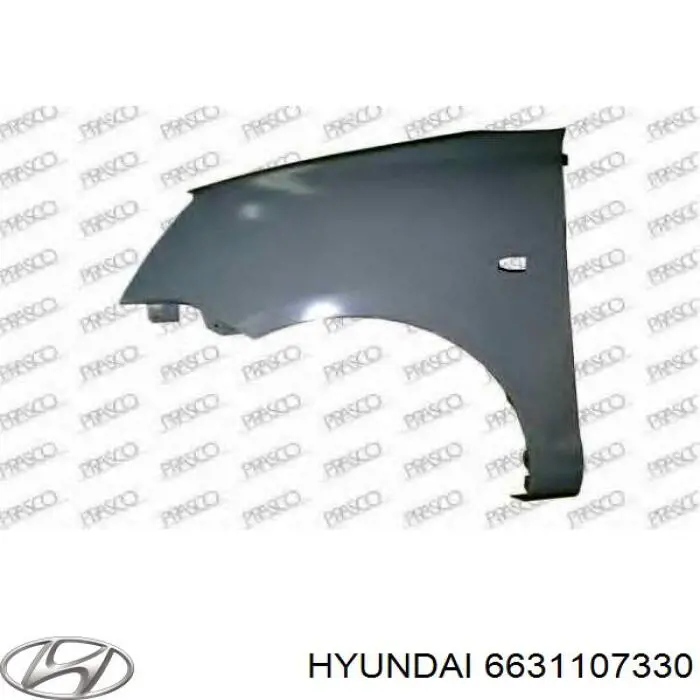 6631107330 Hyundai/Kia guardabarros delantero izquierdo