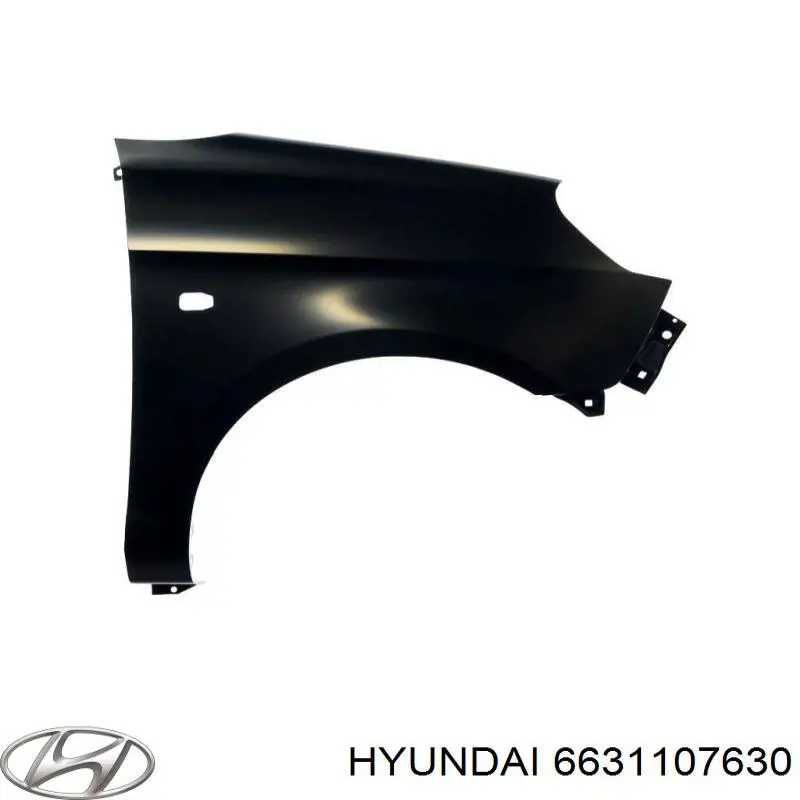 6631107630 Hyundai/Kia guardabarros delantero izquierdo