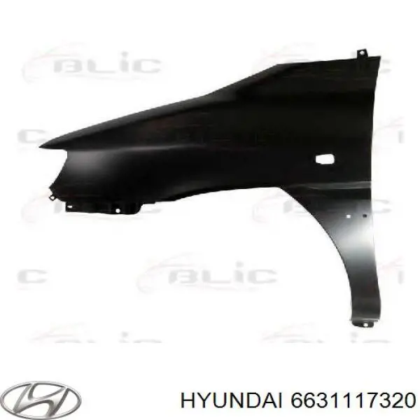 6631117320 Hyundai/Kia guardabarros delantero izquierdo