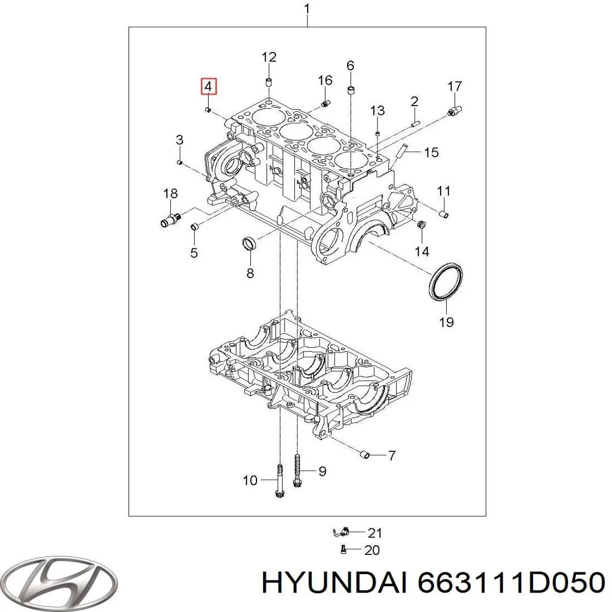 Aleta delantera izquierda 663111D050 Hyundai/Kia