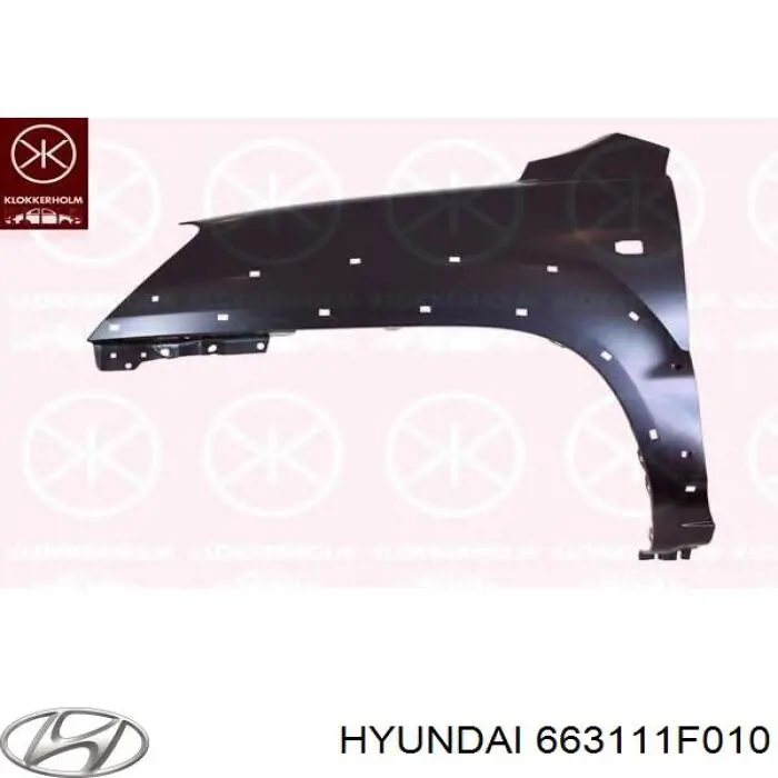 663111F010 Hyundai/Kia guardabarros delantero izquierdo