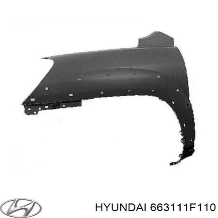 663111F110 Hyundai/Kia guardabarros delantero izquierdo