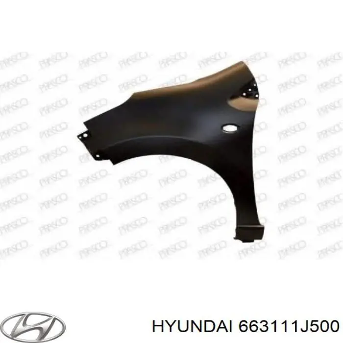 Guardabarros delantero izquierdo para Hyundai I20 (PB)