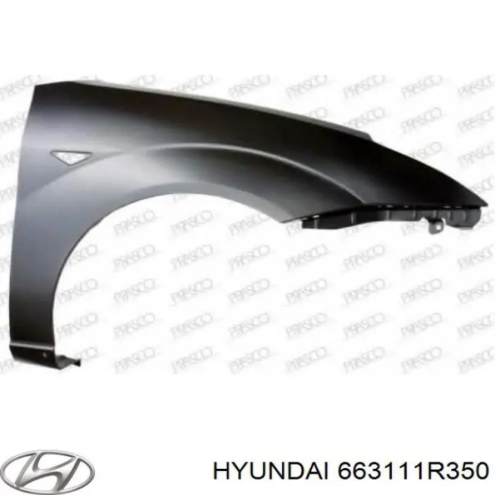Guardabarros delantero izquierdo para Hyundai Accent (SB)
