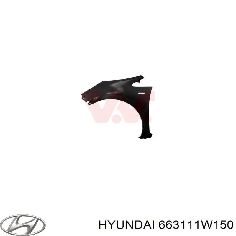 Comprar 663111W150 Hyundai/Kia Aleta delantera izquierda