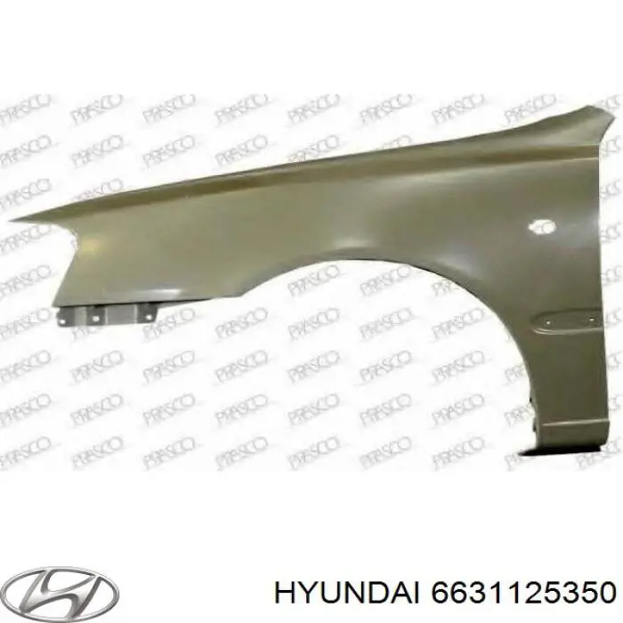 6631125001U Hyundai/Kia guardabarros delantero izquierdo