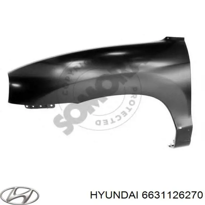Guardabarros delantero izquierdo para Hyundai Santa Fe (SM)