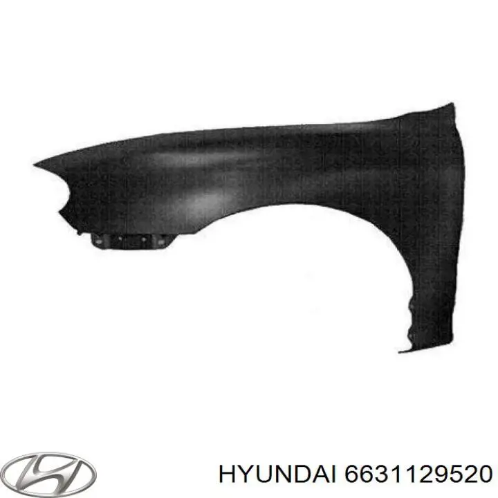 Guardabarros delantero izquierdo para Hyundai Lantra 