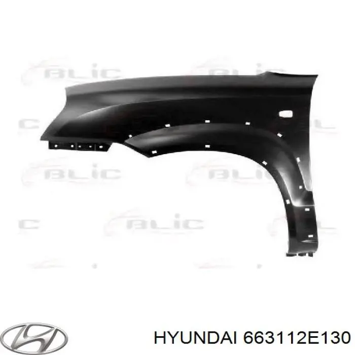 663112E130 Hyundai/Kia guardabarros delantero izquierdo
