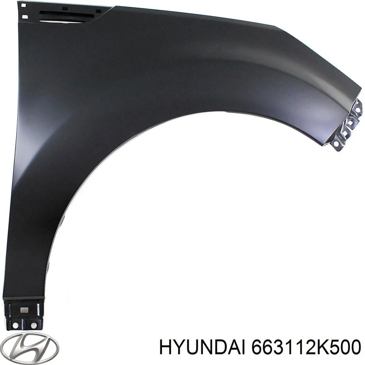 663112K500 Hyundai/Kia guardabarros delantero izquierdo
