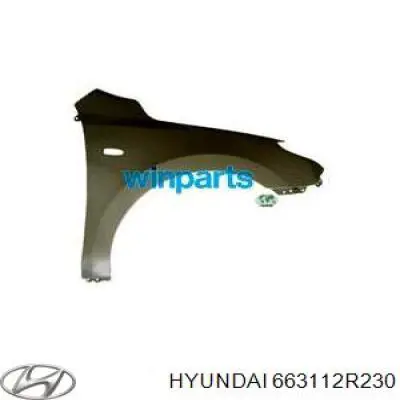 663112R230 Hyundai/Kia guardabarros delantero izquierdo