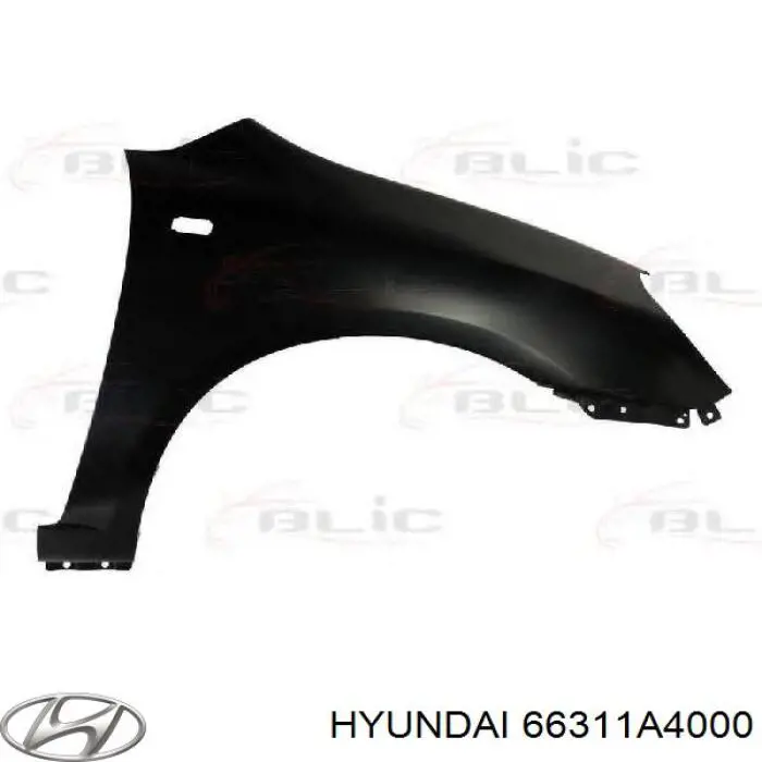 66311A4000 Hyundai/Kia guardabarros delantero izquierdo